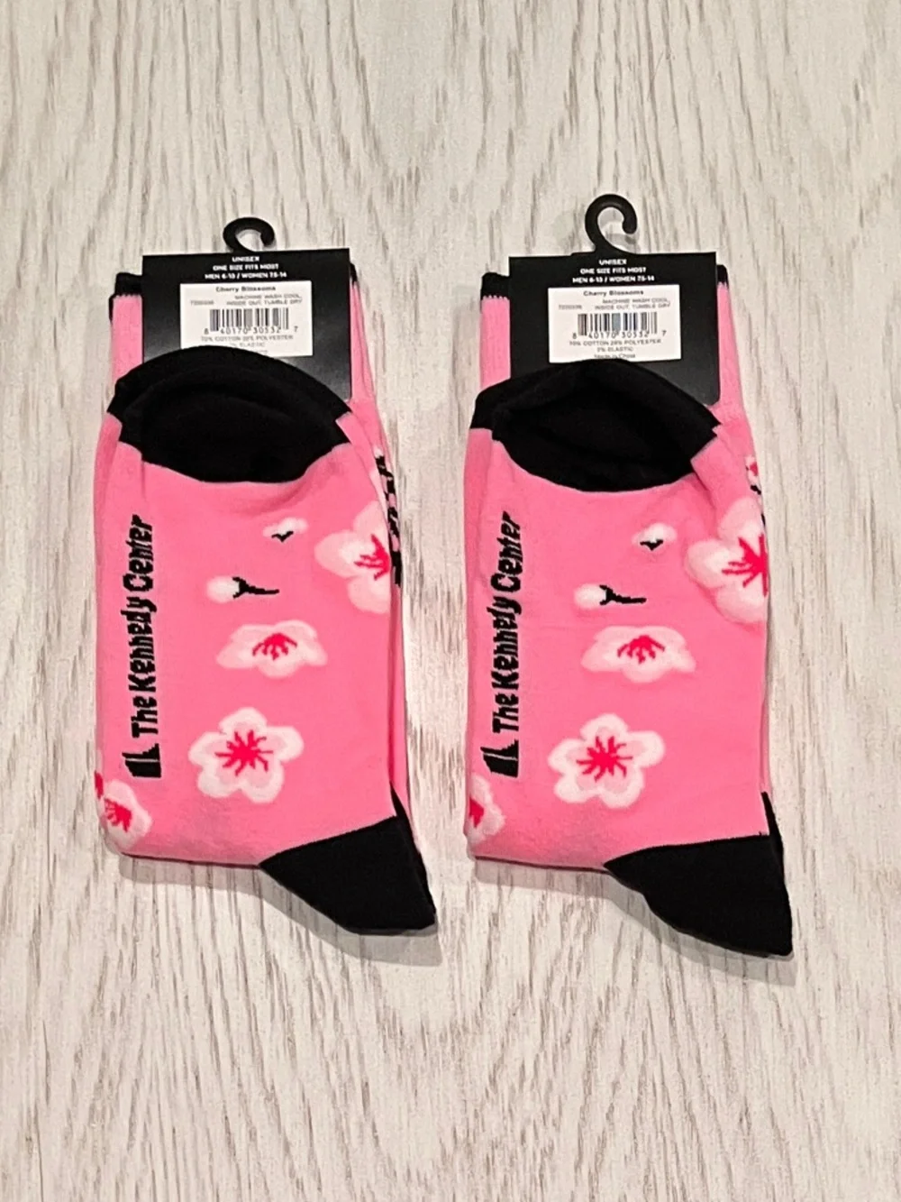 Two (2) Pairs Cherry Blossom Socks - The Kennedy Center